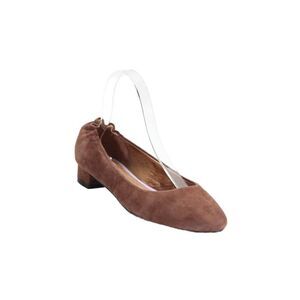 Sudini Womens Suede Slide On Scrunched Back Zabel Pumps Brown Size 7 Wide